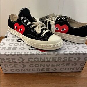 Converse Play Comme Dee Garçons Black Size 12 Men Size 14 Women New never used